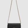 VALENTINO Czarny portfel na łańcuszku Kalua Pochette