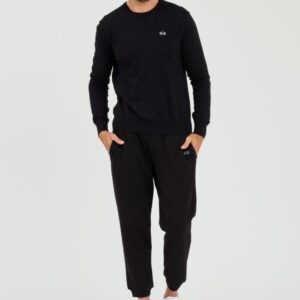 2a27b6f61236da1e0c6e801f8a051fd596e06d03 LA MARTINA Czarny męski sweter wełniany