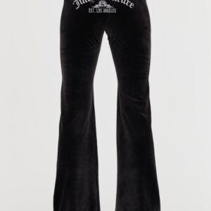 2a3f58a768e22b2c1ea9f3c4aa689edbf9a40a67 JUICY COUTURE Czarne damskie spodnie Arched Metallic Layla