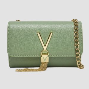 VALENTINO Mała zielona kopertówka Divina Pochette