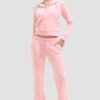 JUICY COUTURE Różowe damskie spodnie dresowe Layla Low Rise