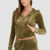 JUICY COUTURE Damska zielona bluza Madison Hoodie