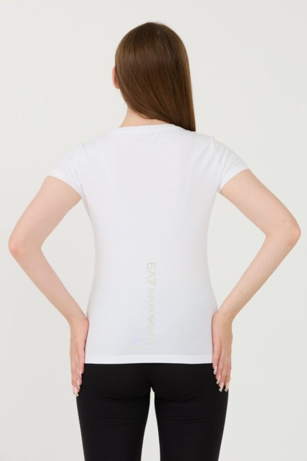 EA7 Biały damski t-shirt