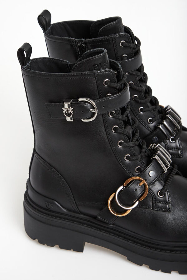 2af28536c2ae7362eed9bc06cb2a3d6dfc74daec Trapery damskie skórzane Mia 19 PINKO