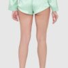 JUICY COUTURE Zielone satynowe szorty piżamowe damskie w logo