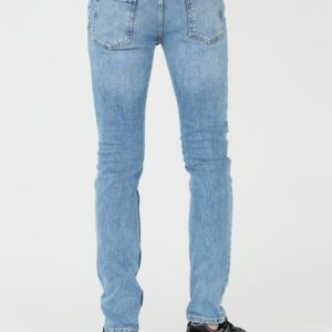 JUST CAVALLI Niebieskie męskie jeansy Super Slim Chain