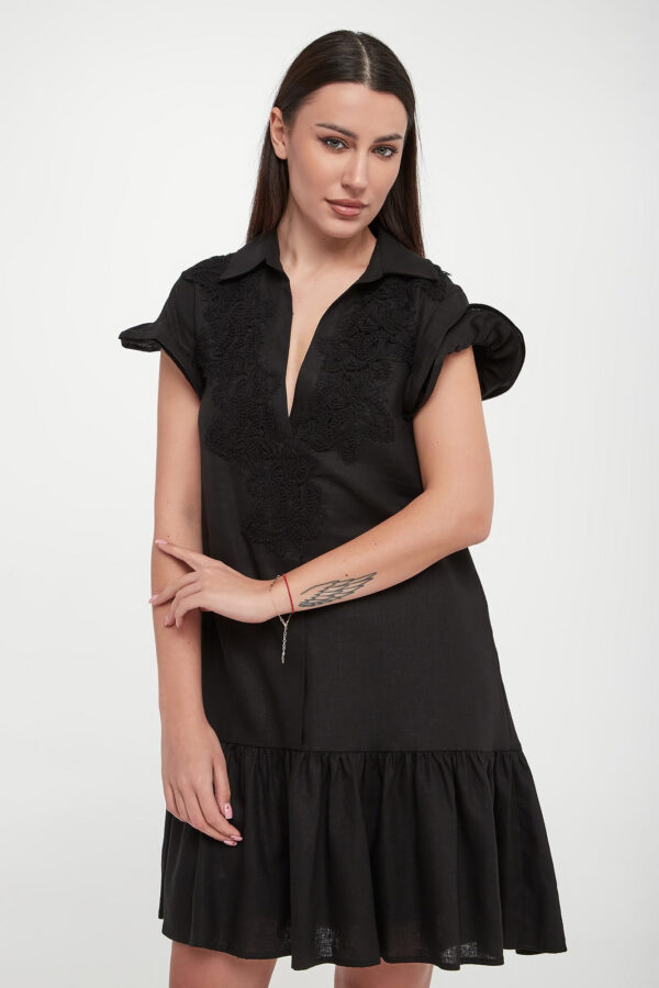 Sukienka lniana mini ERMANNO FIRENZE