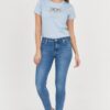 7 FOR ALL MANKIND Niebieskie jeansy damskie HW SKINNY SLIM ILLUSION Stride