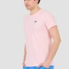 LA MARTINA Różowy męski t-shirt z małym logo