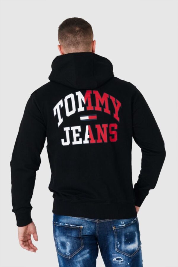 2c8e822020f2e3080a7d8f62424c92525bc72467 TOMMY JEANS Czarna bluza męska na zamek z dużym logo
