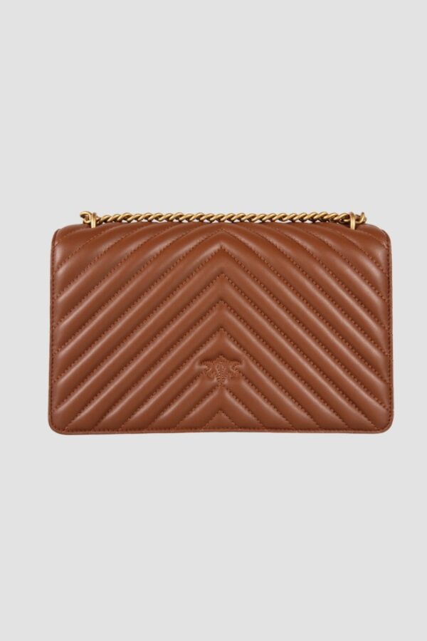 PINKO Brązowa torebka Love One Classic DC