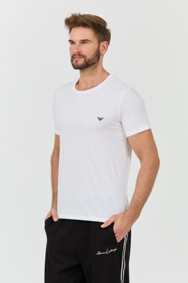 EMPORIO ARMANI Biały męski t-shirt basique