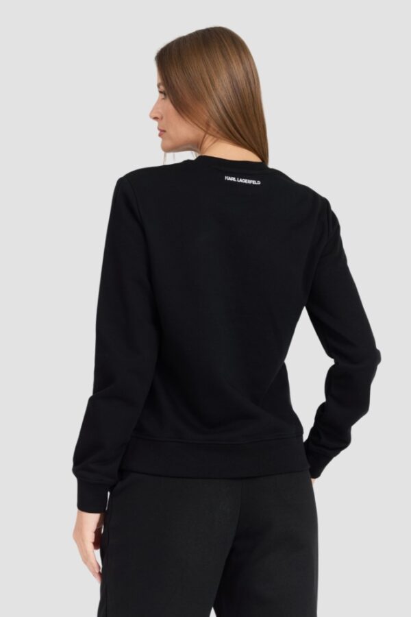2d24312fc3aa57060e9a24c791be5d5d8c4f3174 KARL LAGERFELD Czarna damska bluza z cyrkoniami Ikonik 2.0