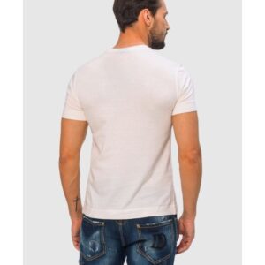 EMPORIO ARMANI Biały t-shirt męski z wyszywanym logo