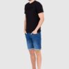 GUESS Czarny bawełniany męski T-shirt slim fit