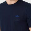 AERONAUTICA MILITARE Granatowy bawełniany męski t-shirt