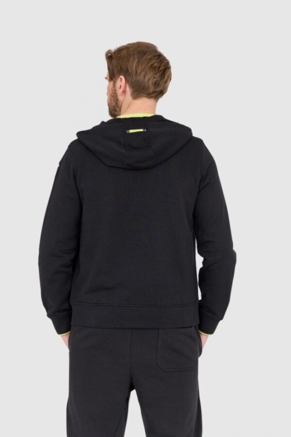 BLAUER Czarna męska rozpinana bluza z kapturem