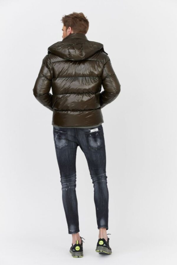 EMPORIO ARMANI Ciemnozielona puchowa kurtka męska, Rozmiar 52