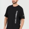 DOLCE & GABBANA Czarny męski bawełniany t-shirt, Rozmiar 52