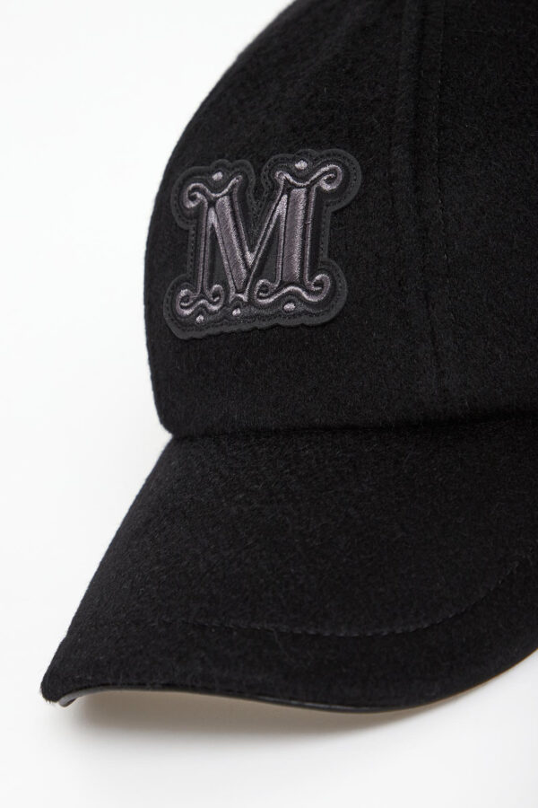 307958b1d3ad946d99069eda2f340c2a9537e613 Czapka z daszkiem damska wełniana Fedora MAX MARA ACCESSORI