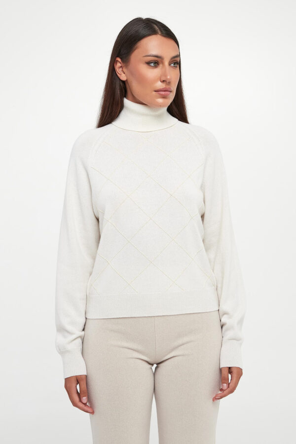 Golf damski wełniany z jedwabiem PESERICO