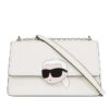 KARL LAGERFELD Biała torebka K/ikonik 2.0 Leather