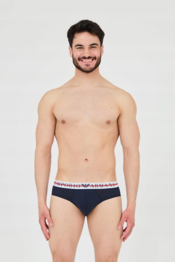 EMPORIO ARMANI Slipy granatowe 3-pack