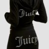 JUICY COUTURE Czarna bluza damska Single Jersey Ola Hoodie