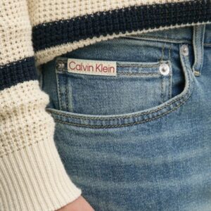 CALVIN KLEIN Błękitne męskie jeansy Slim