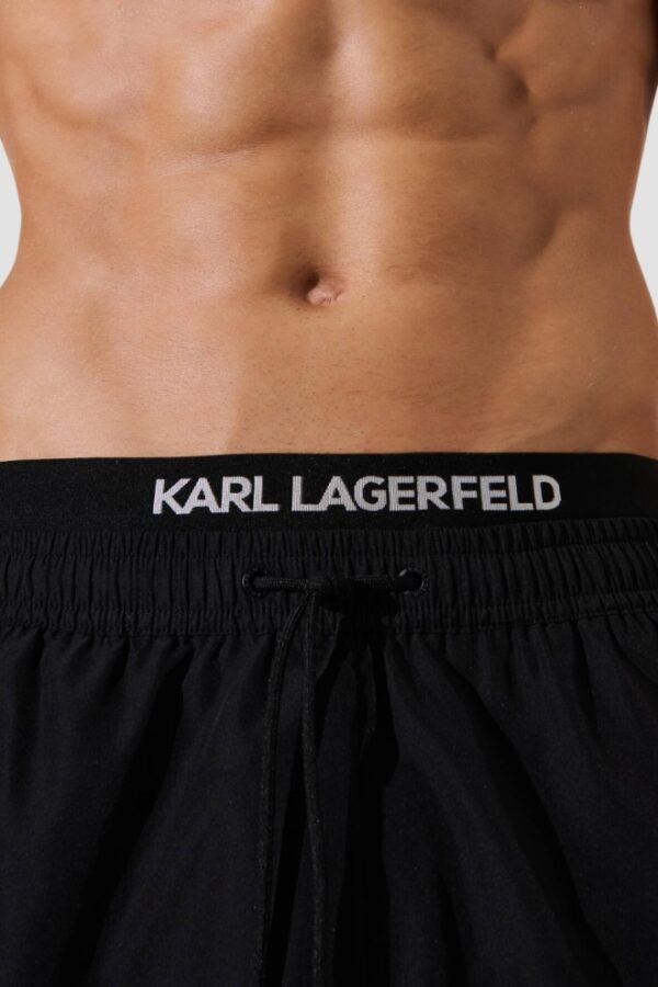 KARL LAGERFELD Czarne kąpielówki męskie RSG