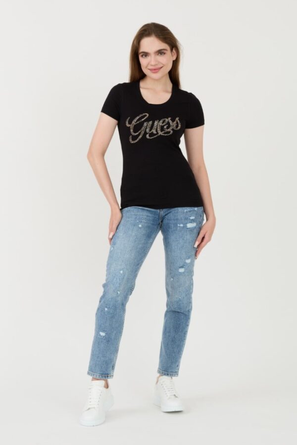 GUESS Czarny damski t-shirt Script