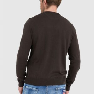 LA MARTINA Brązowy sweter męski z wełną