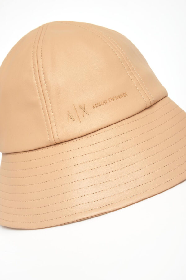 3298e7247a7bdf652b580a999643b8ca826facf6 Bucket Hat damski z ekoskóry ARMANI EXCHANGE