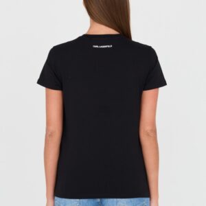 KARL LAGERFELD Czarny damski t-shirt Karl