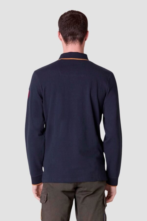 AERONAUTICA MILITARE Granatowa męska koszulka polo Piqué