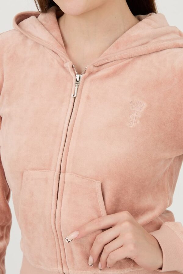 JUICY COUTURE Beżowa damska bluza Heritage Robyn Hoodie