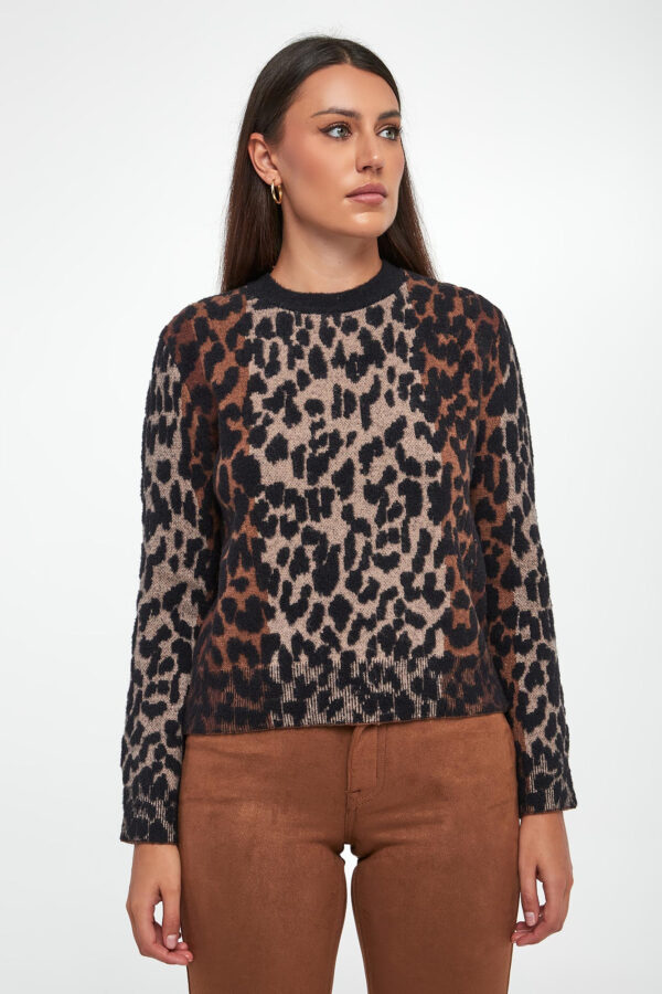 Sweter damski w panterkę DKNY