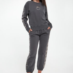 Bluza damska crewneck z logo Mindelo PINKO