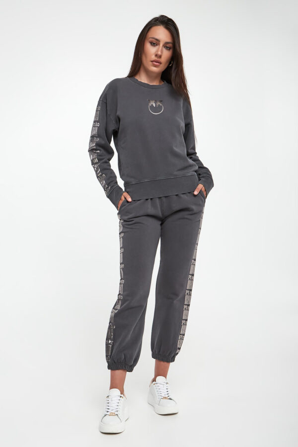 33dd09513e62e45d3ece0b92206042a51754e210 Bluza damska crewneck z logo Mindelo PINKO