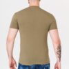 GUESS Khaki t-shirt męski w serek z elastanem