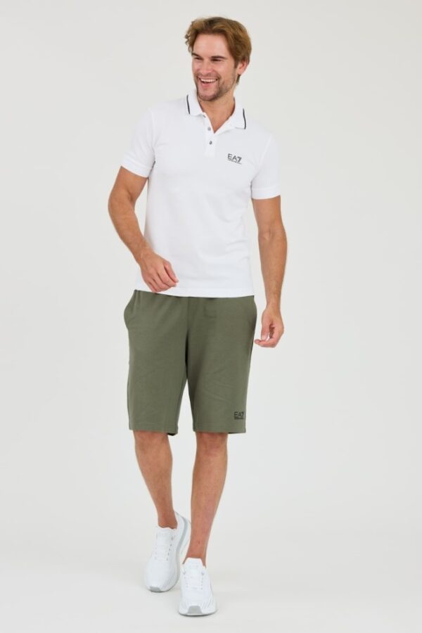 EA7 Biała męska koszulka polo