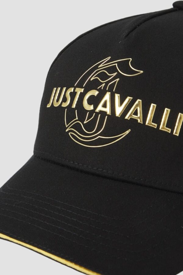 JUST CAVALLI Czarna czapka JC Gothic Institutiona