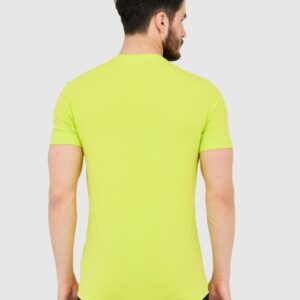 EA7 Zielony męski t-shirt z dużym białym logo