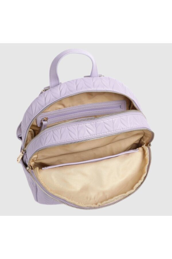 VALENTINO Tłoczony fioletowy plecak z logo sunny re backpack