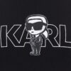 KARL LAGERFELD Czarna bluza damska Ikon z nadrukiem