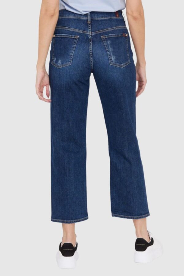 7 FOR ALL MANKIND Granatowe jeansy damskie THE MODERN STRAIGHT HERO