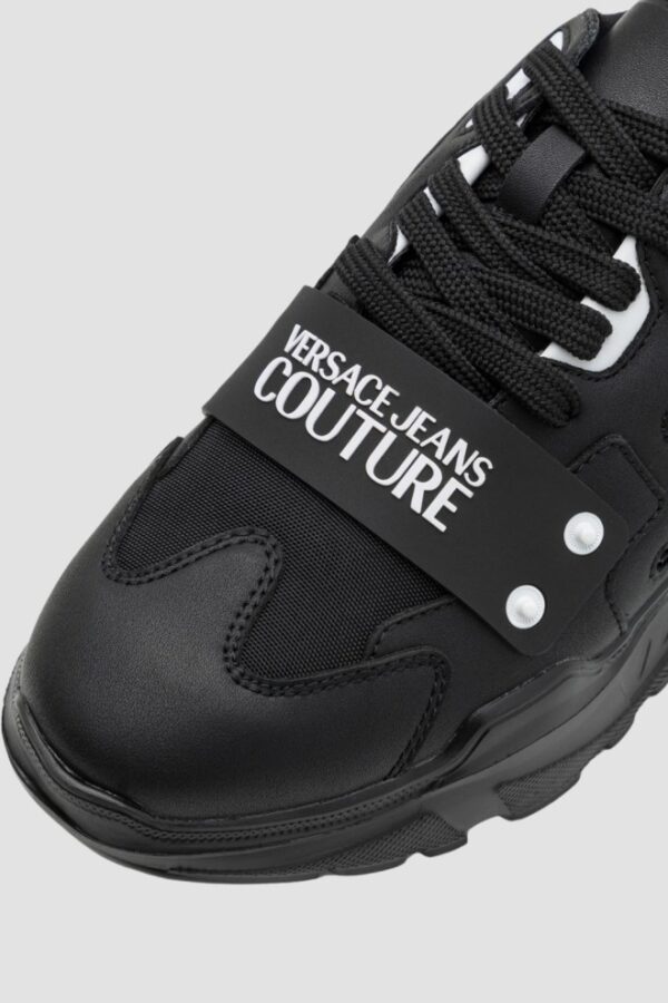 VERSACE JEANS COUTURE Czarne sneakersy męskie Fondo Speedtrack DIS. SC4