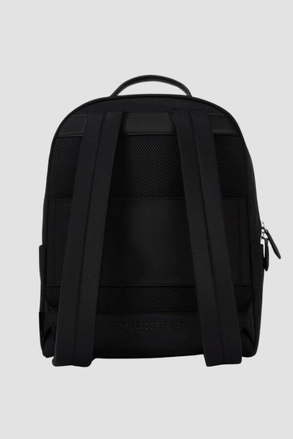 KARL LAGERFELD Czarny plecak Ikon Nylon Backpack