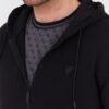 GUESS Czarna męska bluza rozpinana Aldwin Zip
