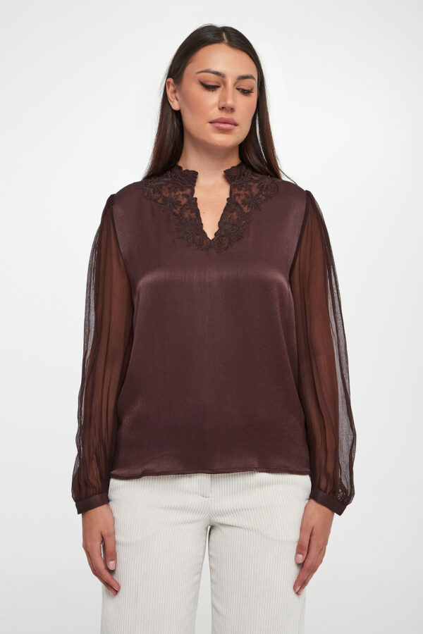 373c2d0cd5c9b8d3cfff573a7ceafc9f0571682a Bluzka damska z wiskozowej krepy TWINSET